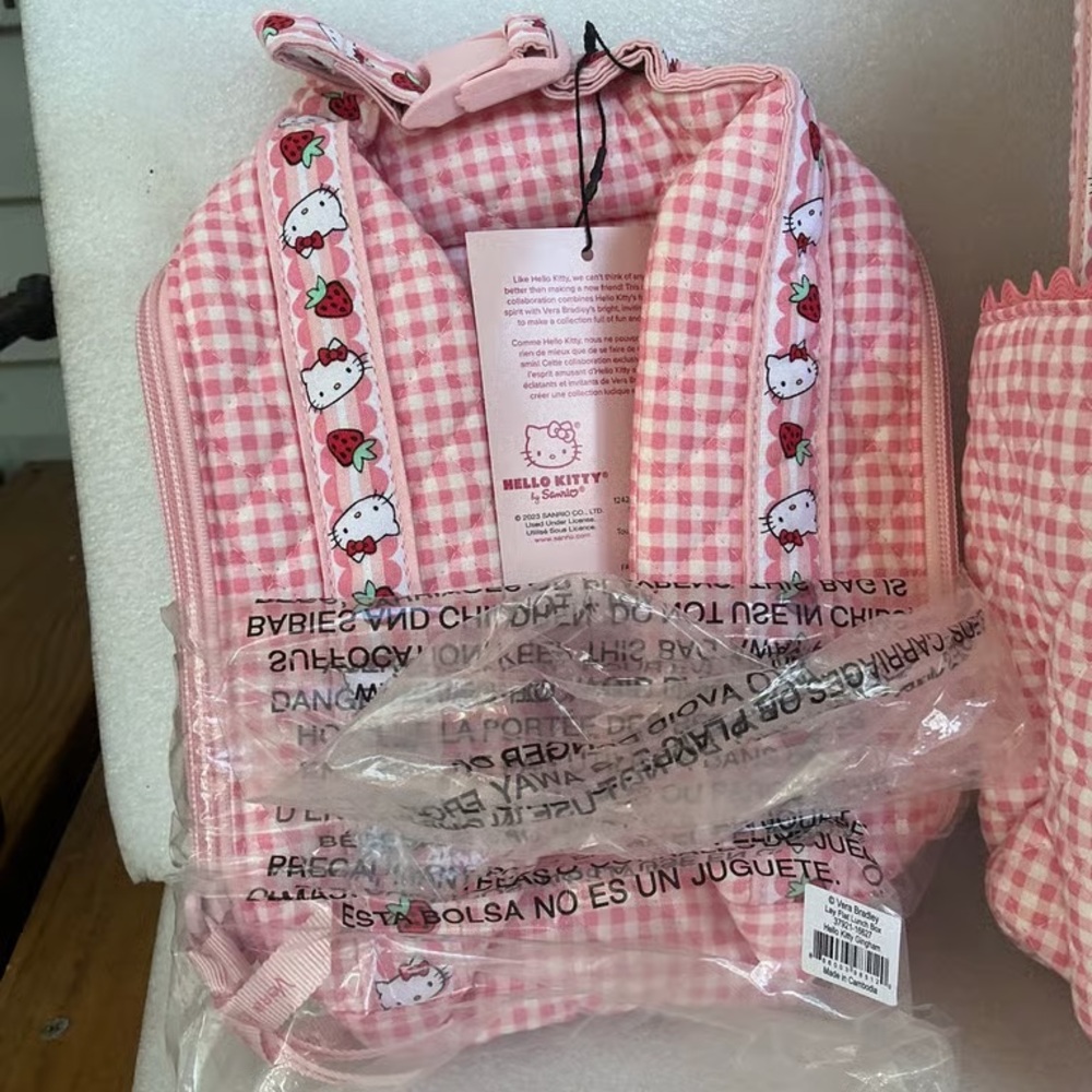 Hello Kitty Pink Gingham Backpack - image 4